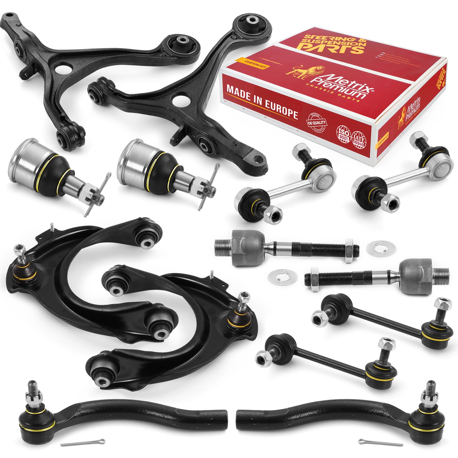 Control Arm & Tie Rod & Sway Bar Set for 2004-2008 Acura TSX 03-07 Honda Accord