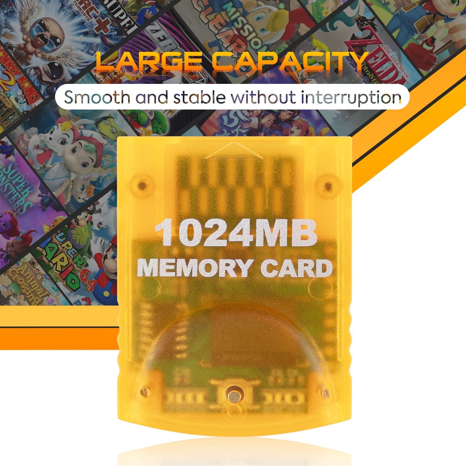 High-Capacity 1024MB Memory Card for Gamecube & Wii - Compatible Storage Solutio