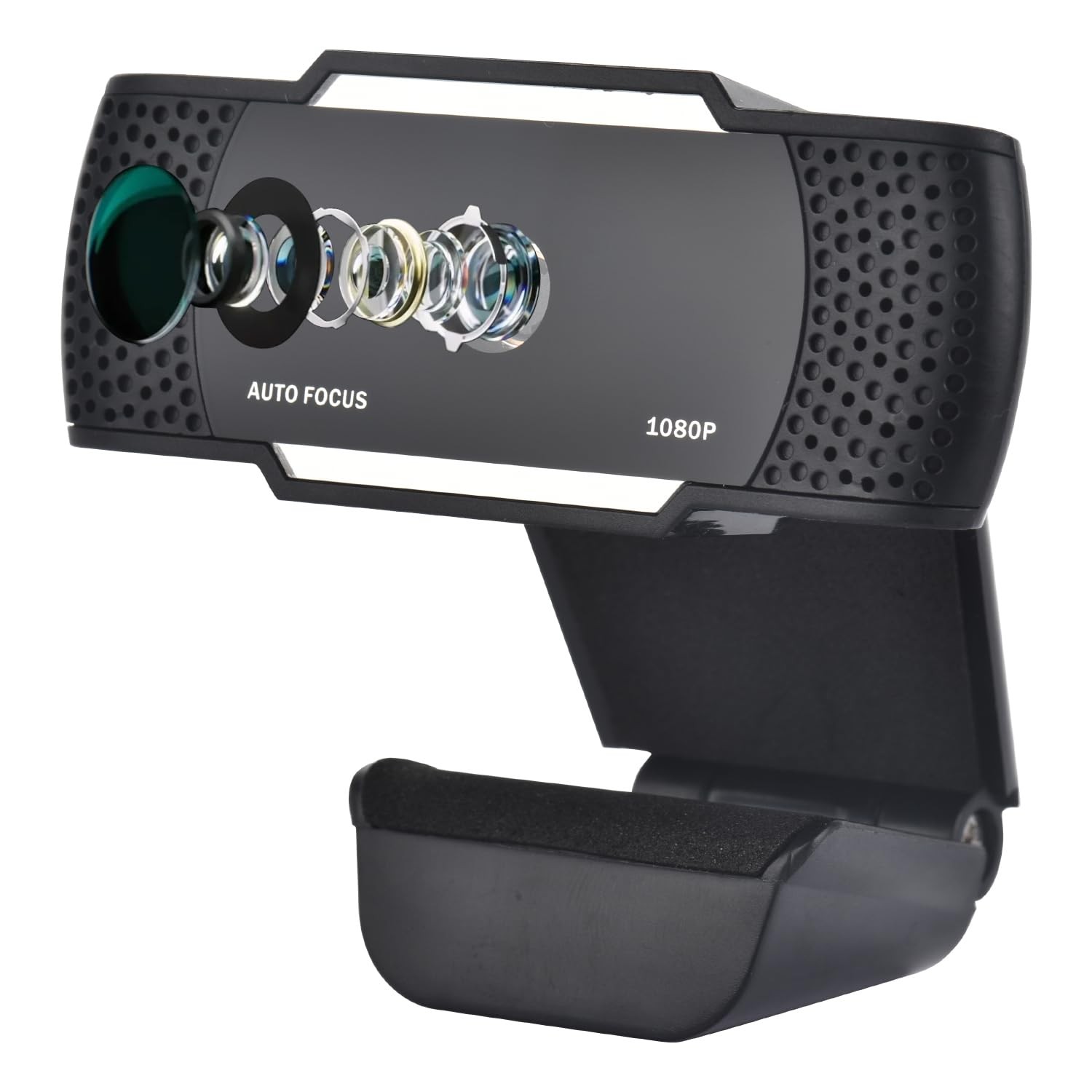 Auto Focus Full HD Webcam 1080P Auto-Light Balance- Pro Web Camera With Dual ...
