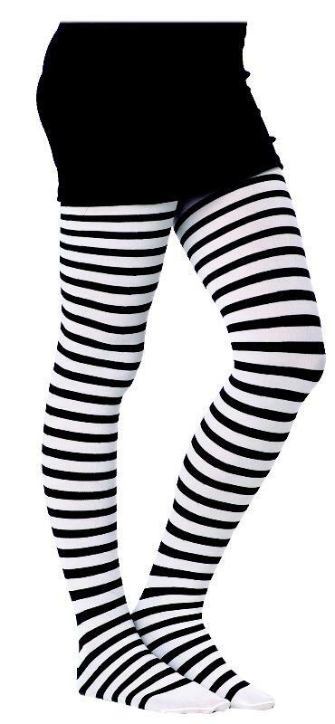 Emily Tights Black White Stripe Child Costume Accessory