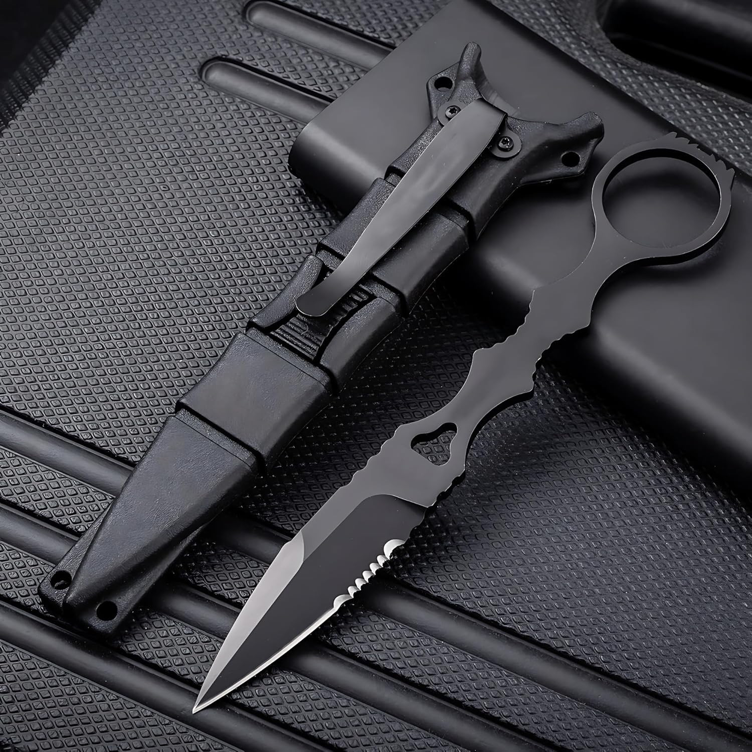Portable Knife 6.7 Inch 440C Fixed Blade Outdoor Camping Tactics Straight Knife