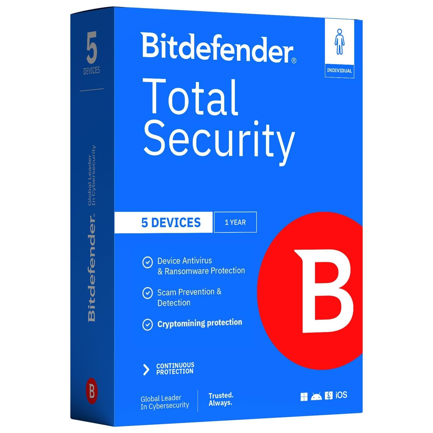 Complete Antivirus & Internet Security Suite - 5 Devices, 1 Year, PC/Mac, Activa