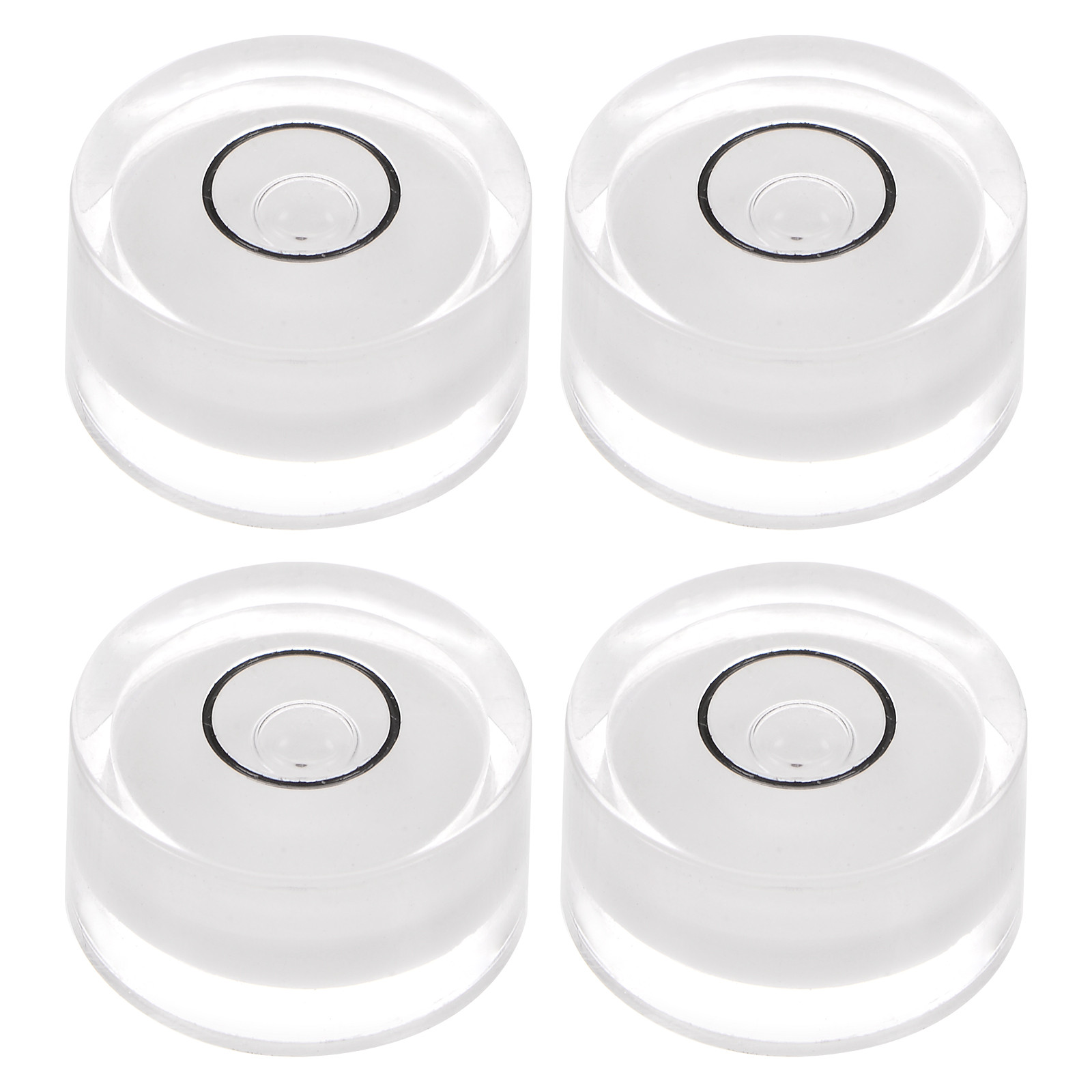 4pcs Round Bubble Level 19x10mm Mini Circular Bullseye Spirit Levels, White