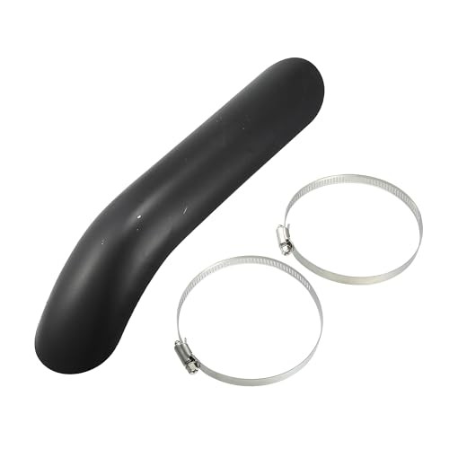 Universal Motorcycle Exhaust Pipe Heat Shield Curved Motorbike Heat Black
