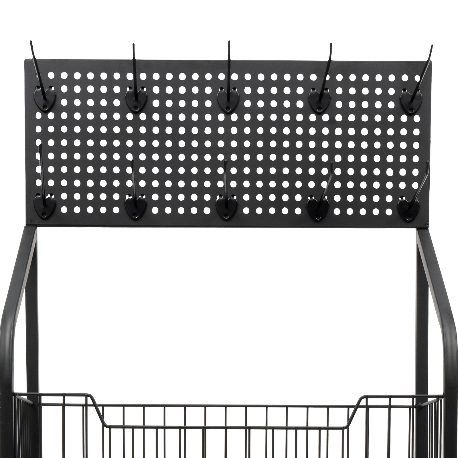 4 Tier Retail Display Rack Snack Candy Display Organizer Stand With 10 Hooks