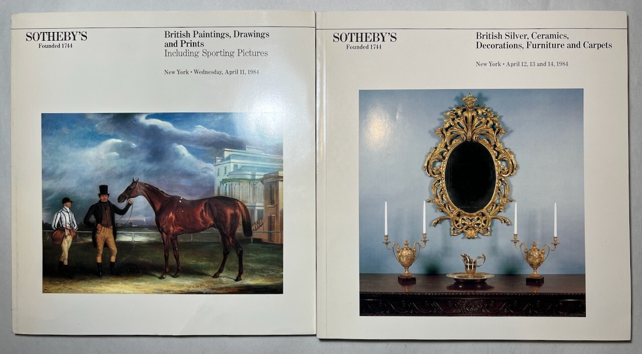 Sotheby’s Auction Catalogs x2 British Art Painting Drawings Silver Ceramics 1984