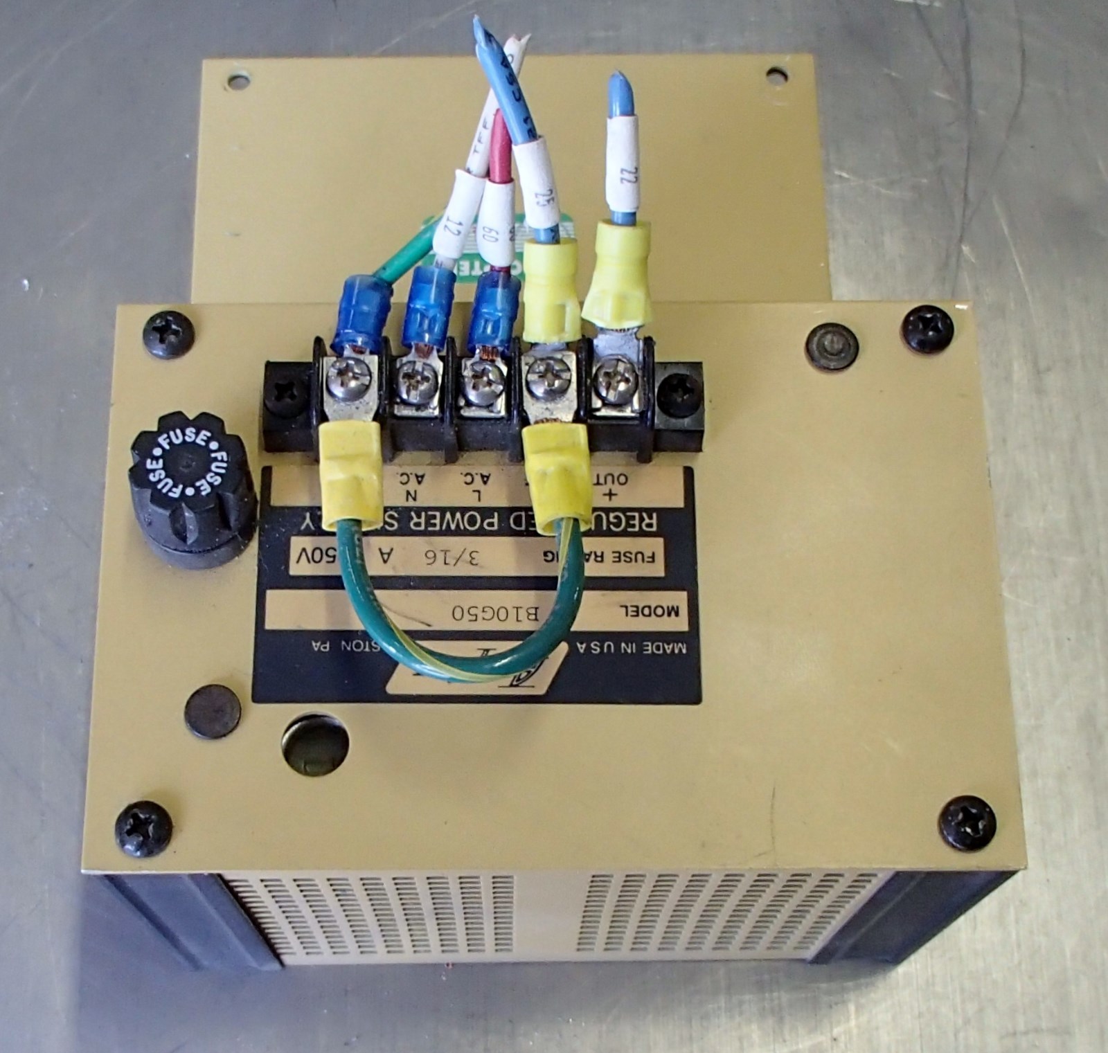Acopian B10G50 Regulated Power Supply 240 Vac Input Used T/O