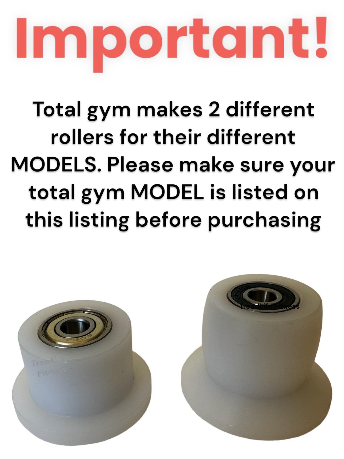Roller Wheels 4-Pack - for Total Gym Models XL, XLS, FIT