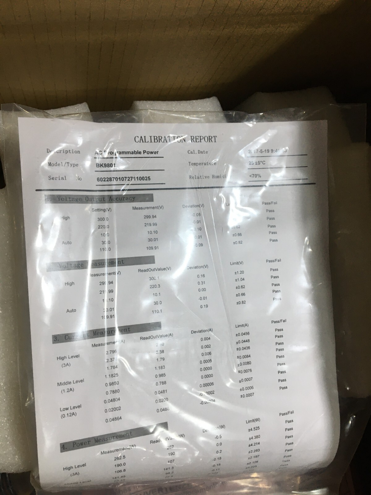 BK Precision 9801 Programmable AC Power Source New in Box