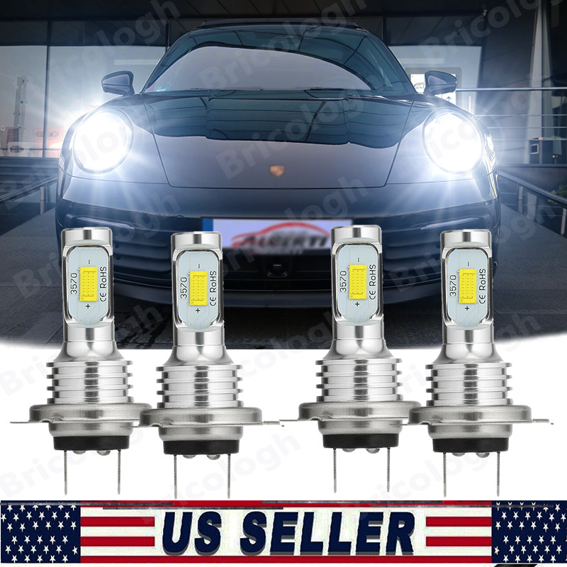For Porsche Boxster 1997-2004 - Front 6000K LED Headlight Hi/Lo Bulbs Kit Qty 4