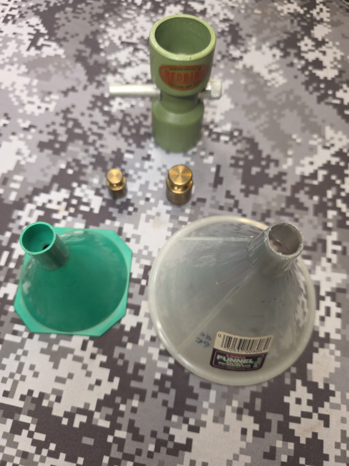 RELOADING LOT REDDING POWDER TRICKLER RCBS & HUTZLER 8 0Z FUNNEL CHECK WEIGHTS