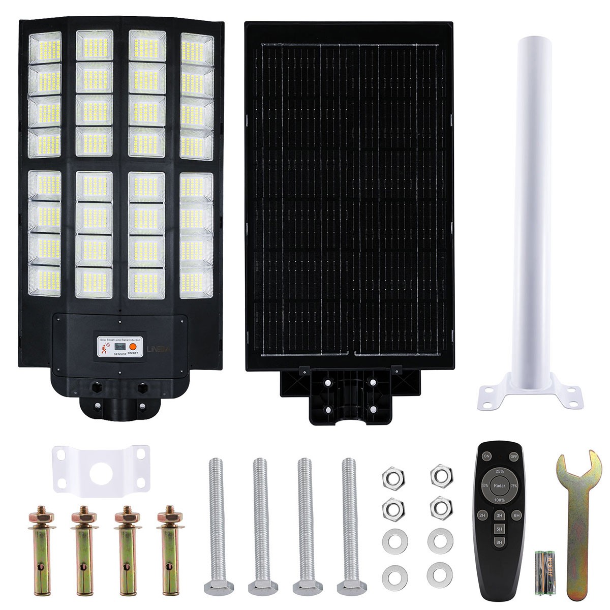 20000000LM Commercial Solar Street Light Outdoor Dusk to Dawn Solar Super Bright