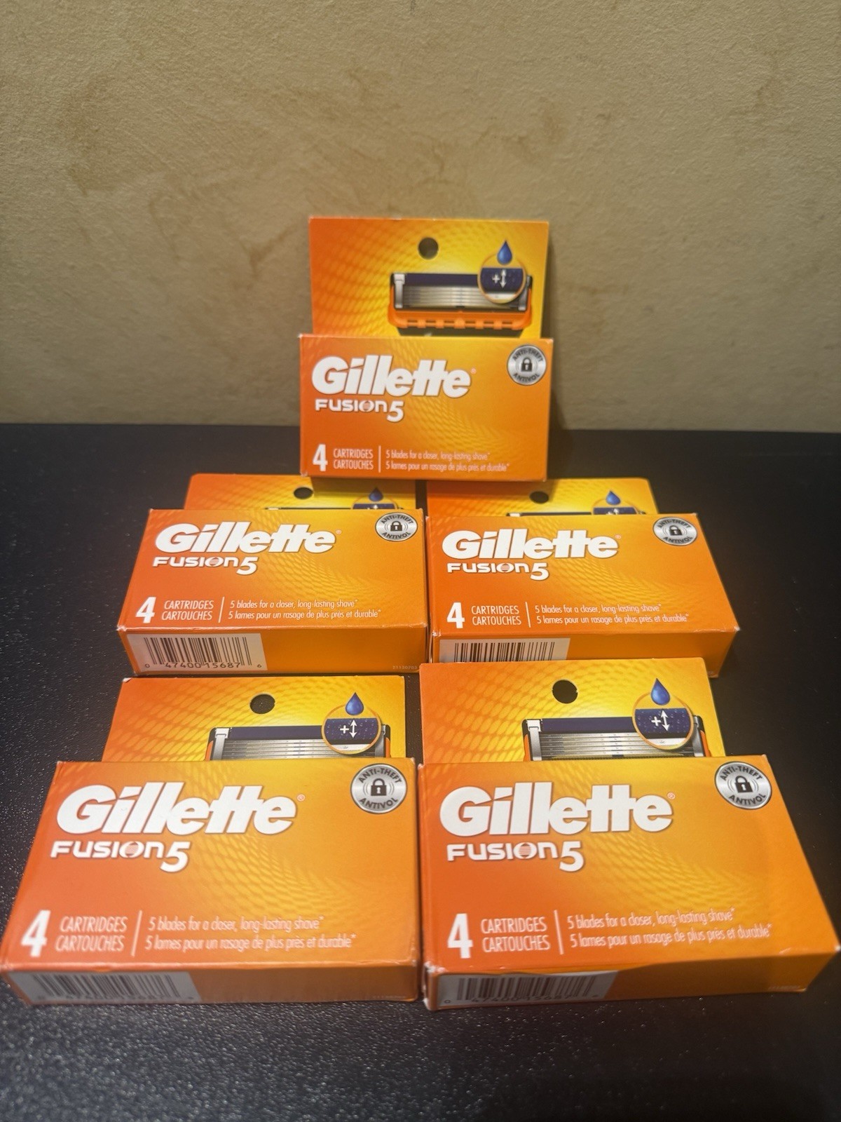 Gillette Lot Of 5 Fusion5 Power Razor Blades - 20 Total Cartridges NEW SEALED