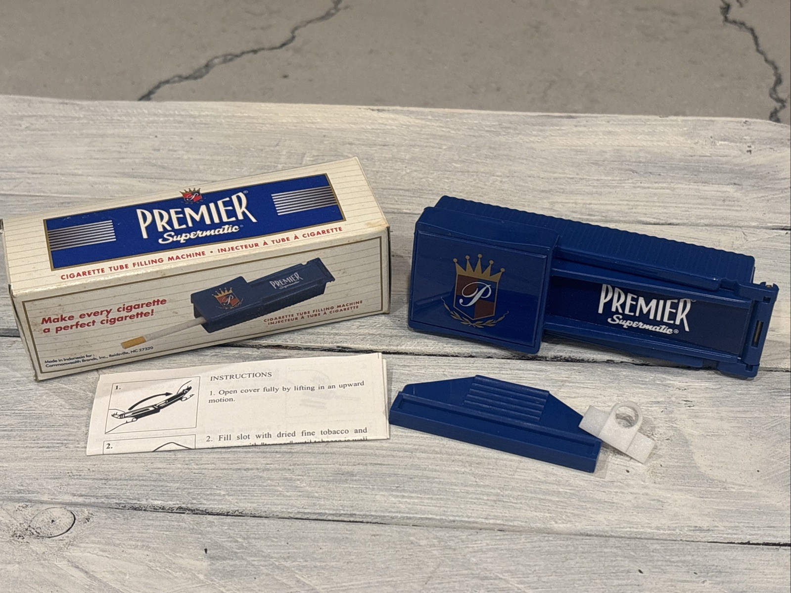 Premier Supermatic Cigarette Tube Filling Injector Machine w/ Box Manual