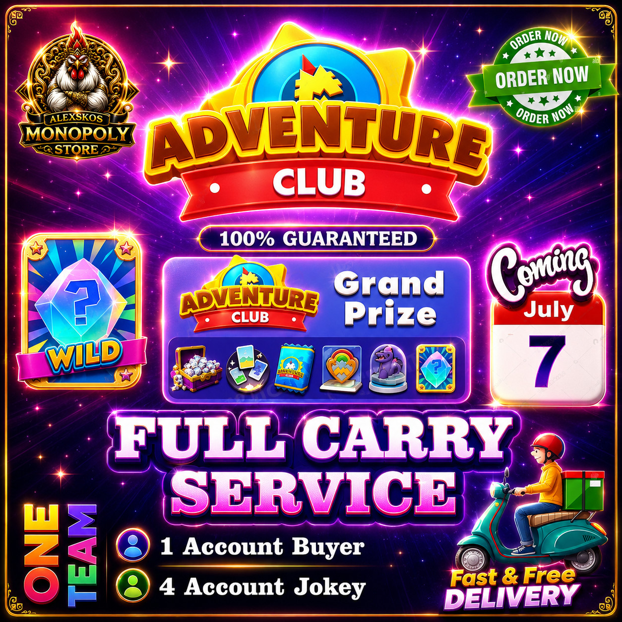 Adventure club ⭐ Cheapest Price For Monopoly Go | Jul 9th | Trusted