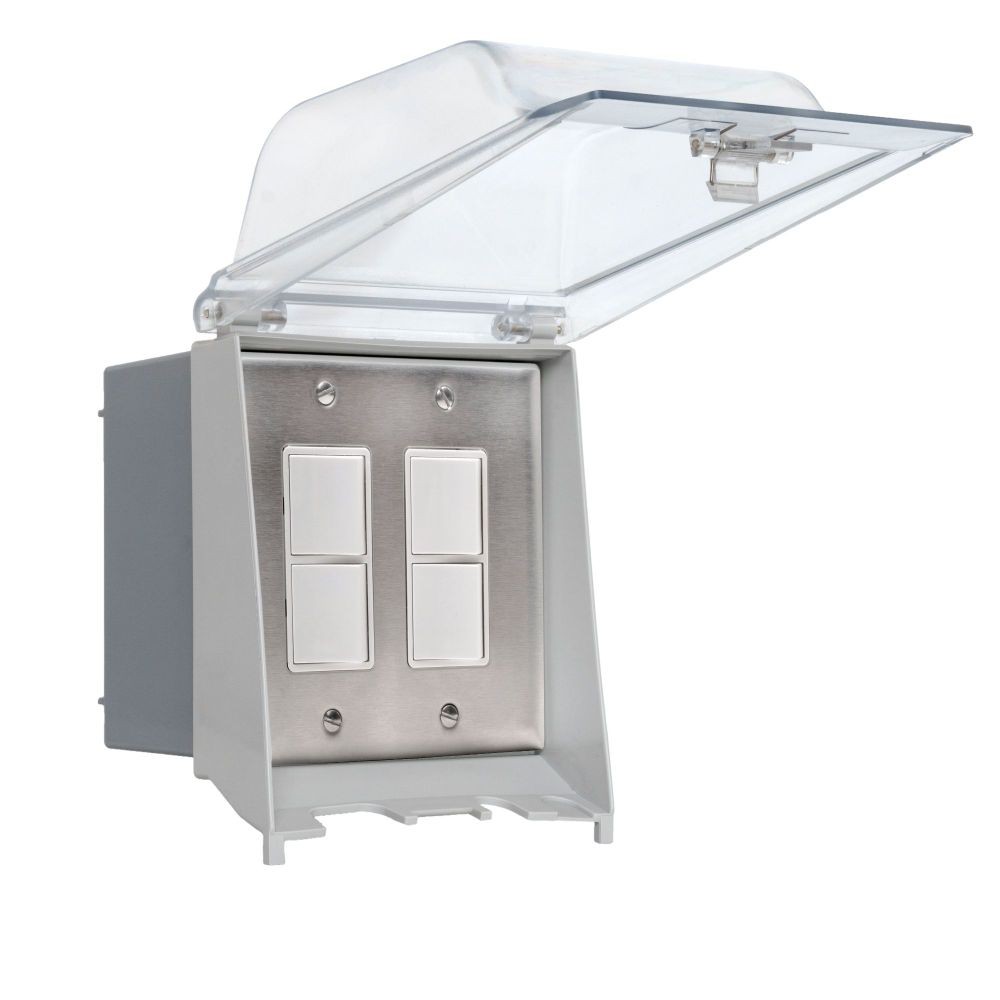Used Eurofase Heating EFDOWPS Dual Duplex Switch Weatherproof Surface Mount and
