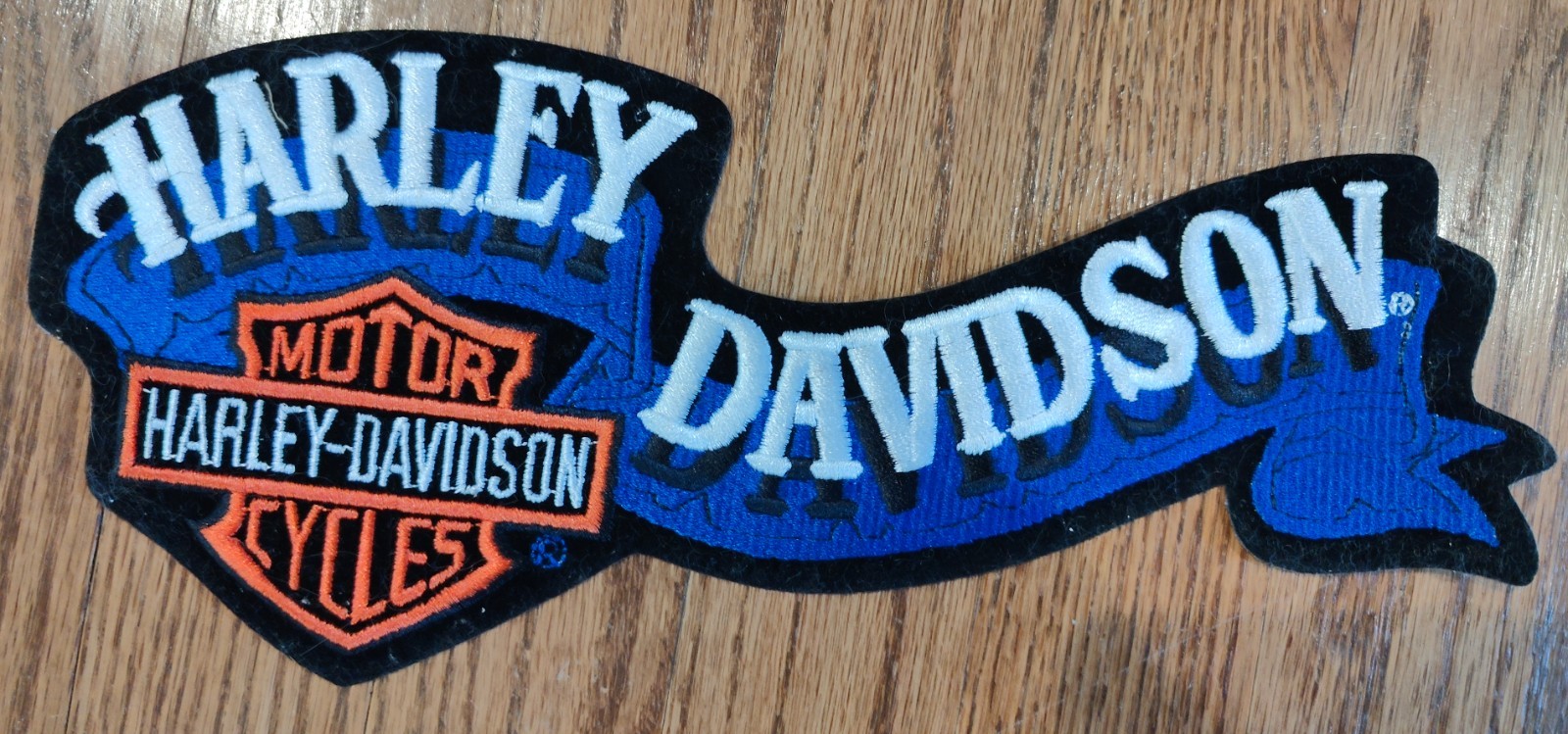 Harley-Davidson Motorcycles scroll 11.5 inches authorized patch 1980s