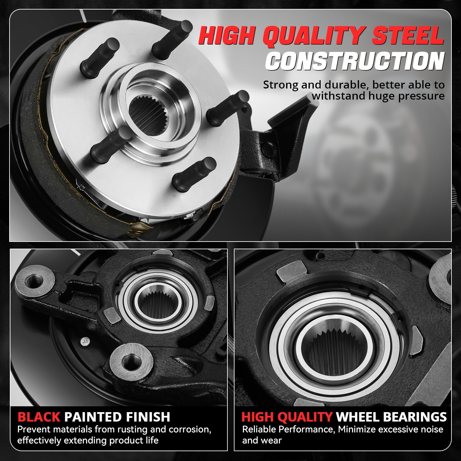 For 2006-2010 Ford Explorer Mountaineer Rear Left Side Loaded Knuckle Assembly