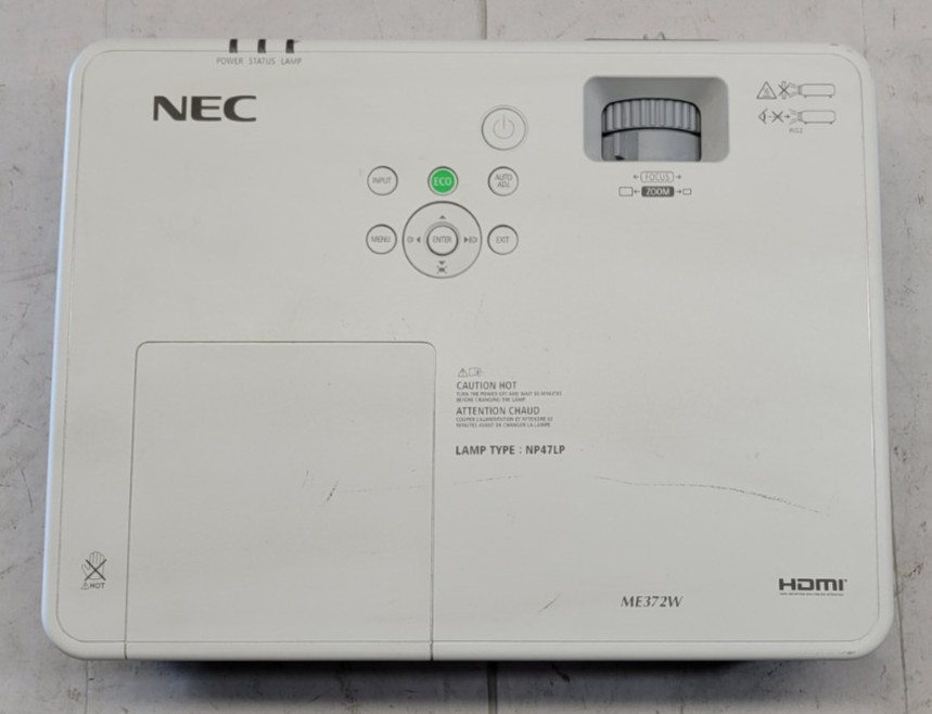 NEC ME372W Projector - 1,088 Lamp Hours - TESTED & WORKING!