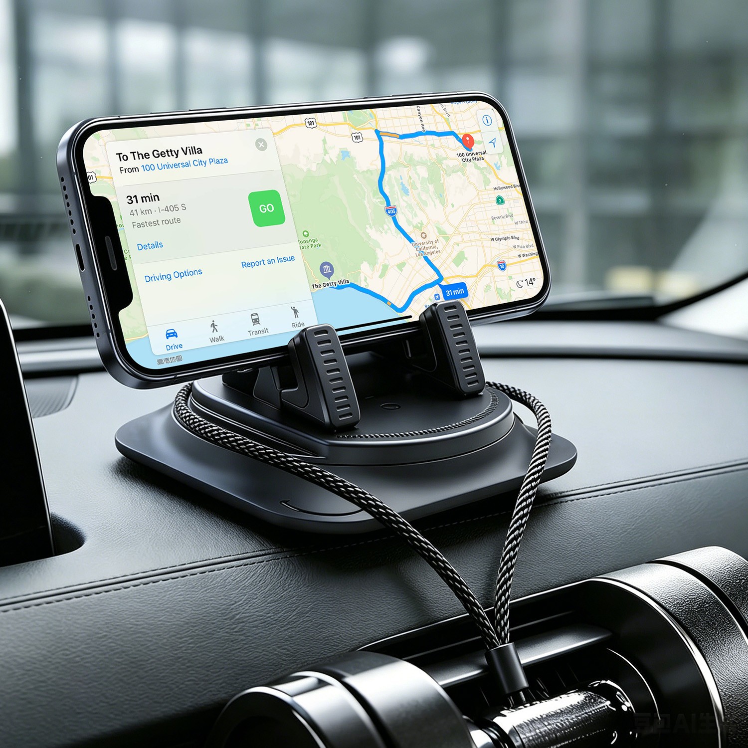 Universal Car Dash Phone Mount: Hands-Free Viewing,Shockproof,for iPhone&Android