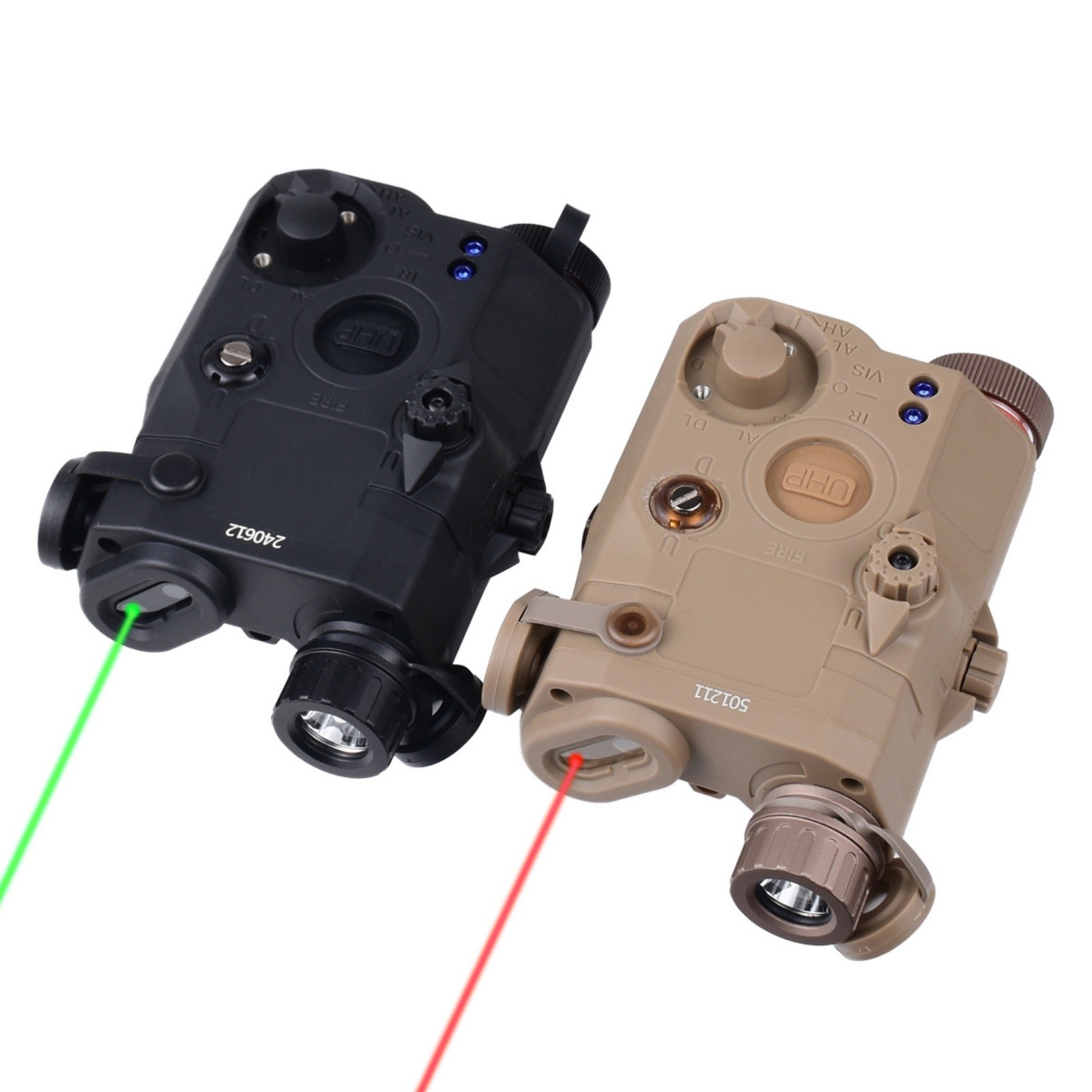 Tactical Laser Illuminator for PEQ15 IR LED Red Green Blue 20mm Rail Nylon
