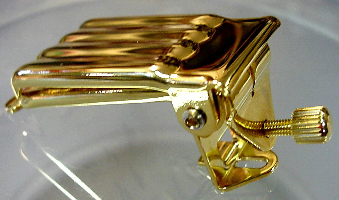 GOLD SPRING ACTION COVER + TAILPIECE FOR 5 STRING BANJO