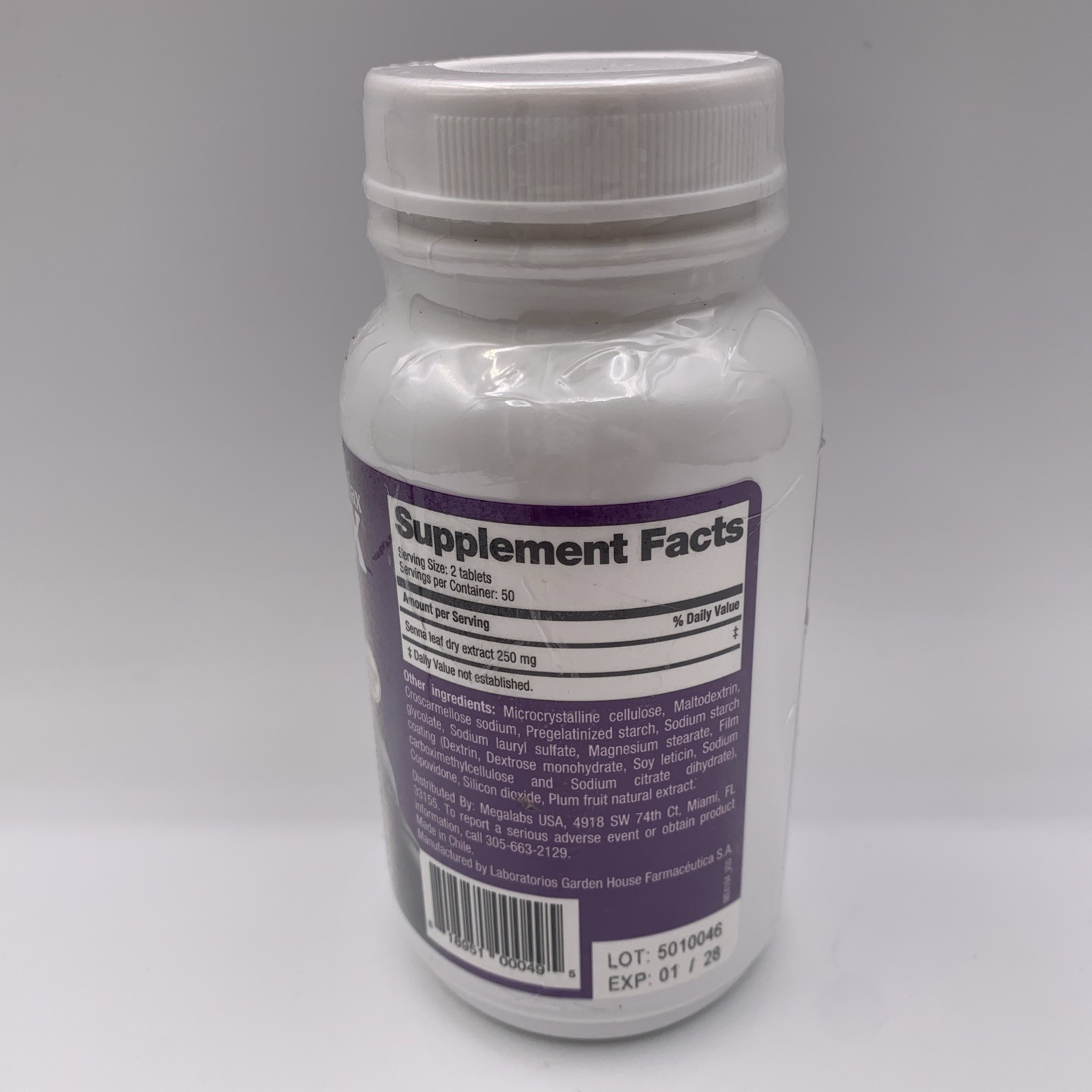 Prunelax Ciruelax Natural Laxative Tablets 100 Count 01/28