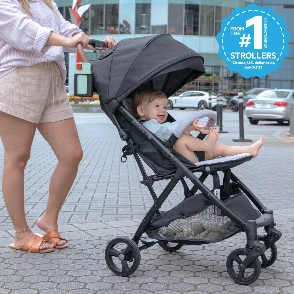 Ingenuity 3Dquickclose CS+ Compact Fold Stroller - Black: Metal Frame