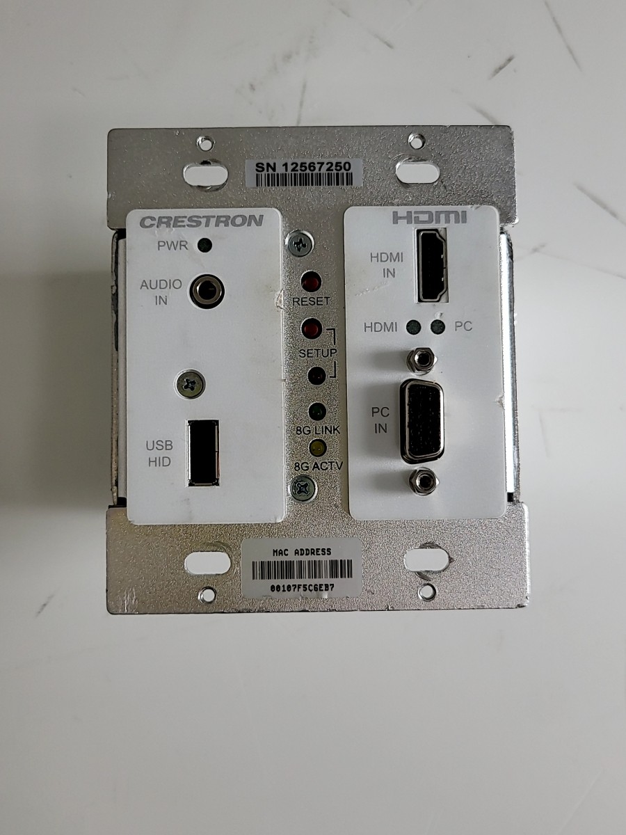 CRESTRON DM-TX-200-C-2G-W-T 6505823 Wall Plate Digital Media SEE NOTES