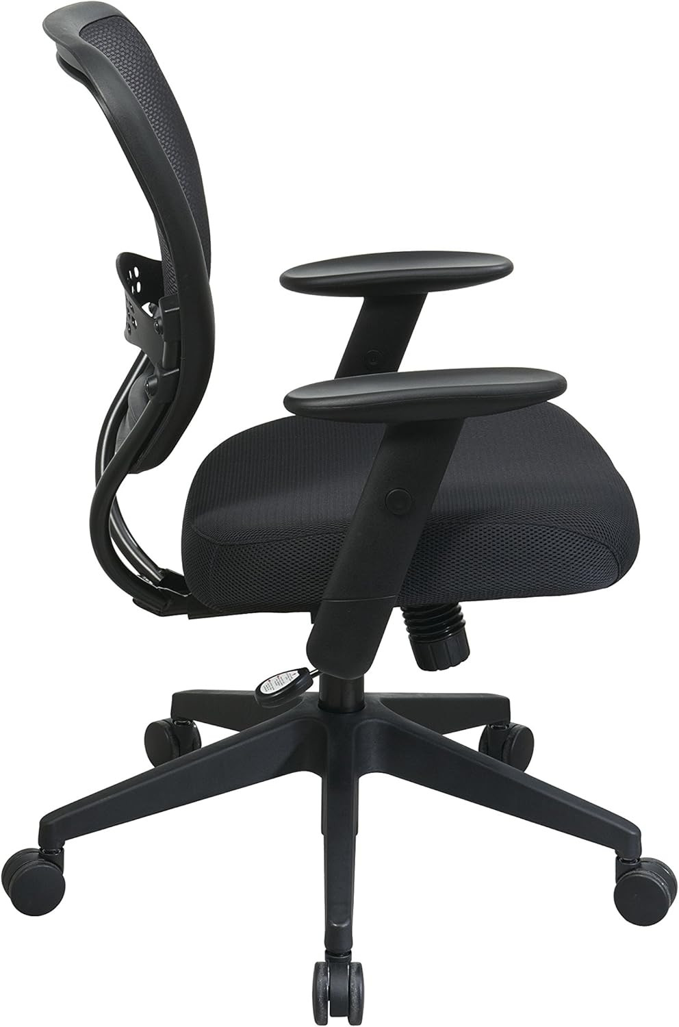 Ergonomic Black Office Chair with Adjustable Back and Lumbar Support