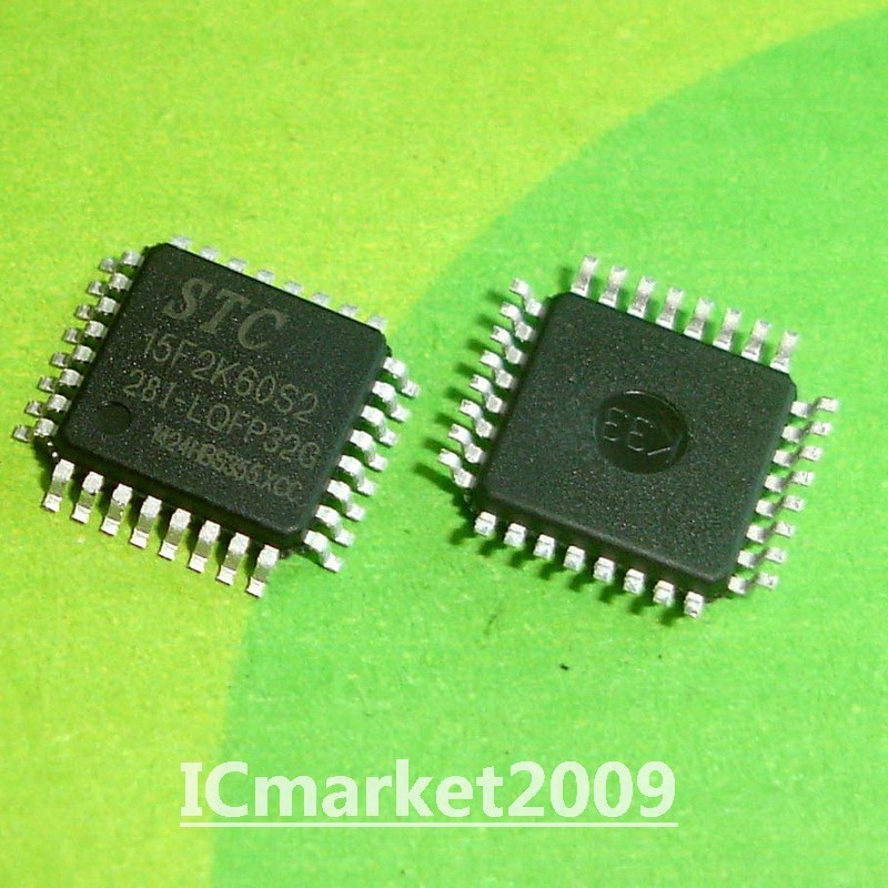 2 PCS STC15F2K60S2-28I-LQFP32G STC15F2K60S2 Microcontroller MCU Chip IC
