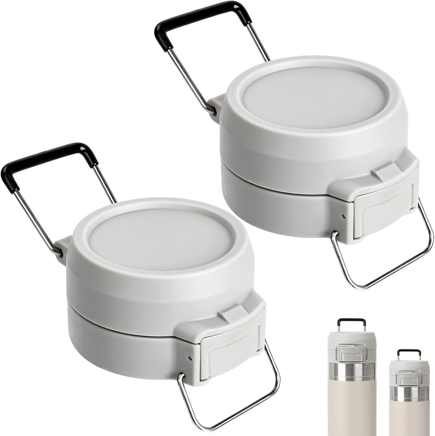 2Pcs Lid Replacement for Stanley Quick Flip GO, Cover Cap for Stanley Quick 24Oz
