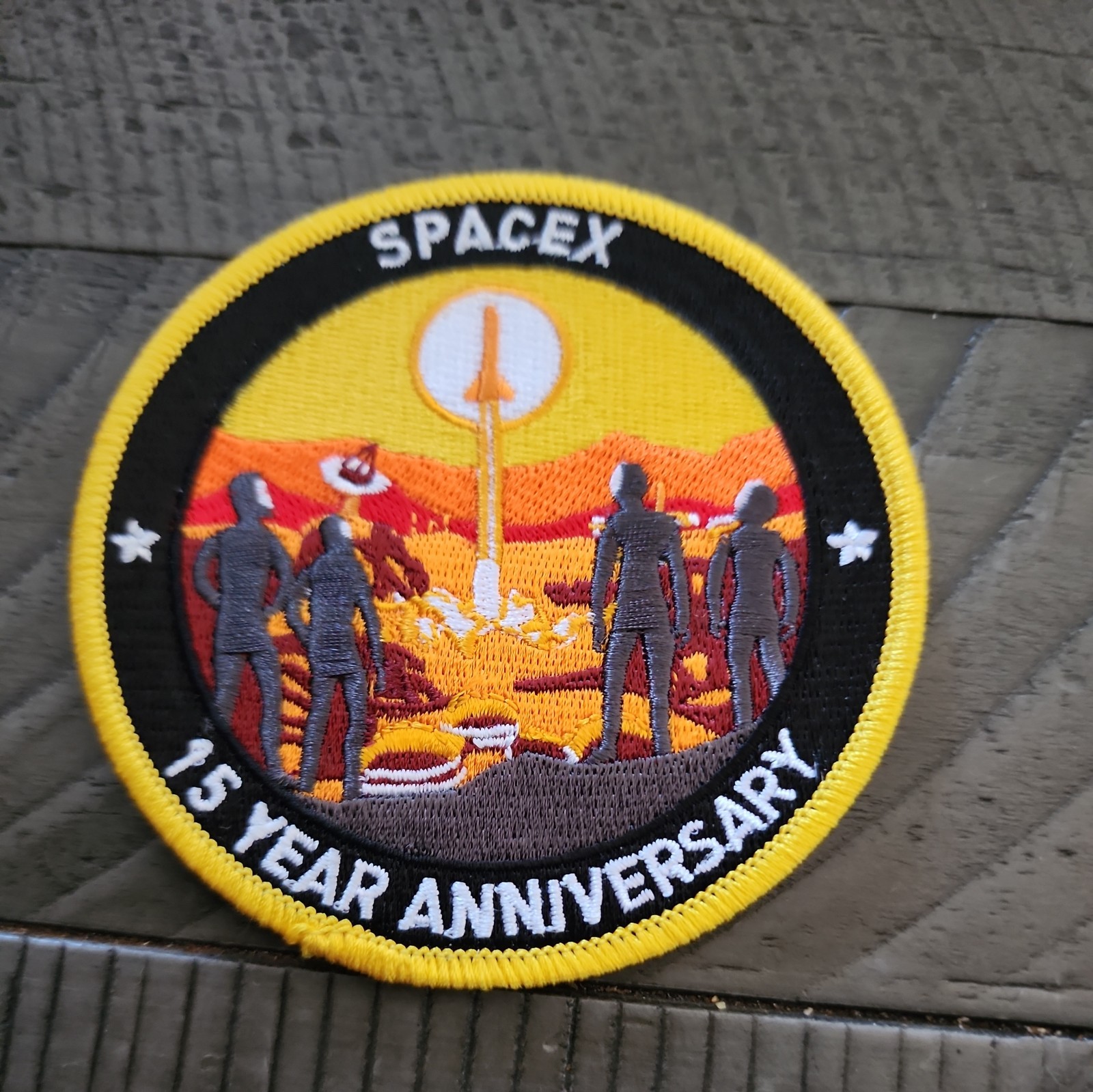 SPACEX AUTHENTIC EMPLOYEE PATCH 15 YEAR ANNIVERSARY