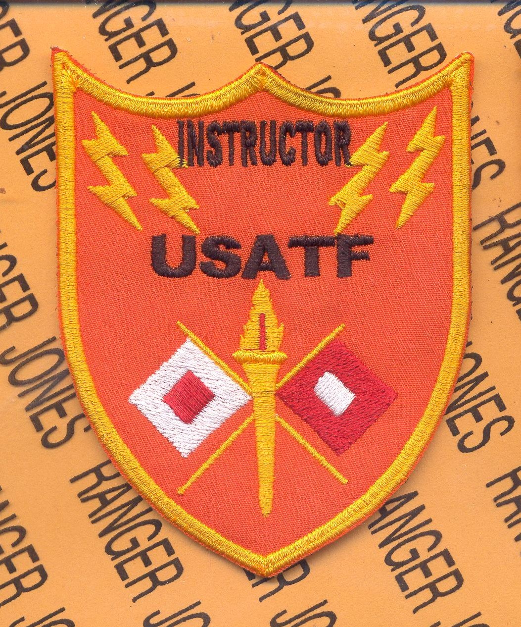 USATF Southeast Asia Signal School Vietnam Instructor pocket patch