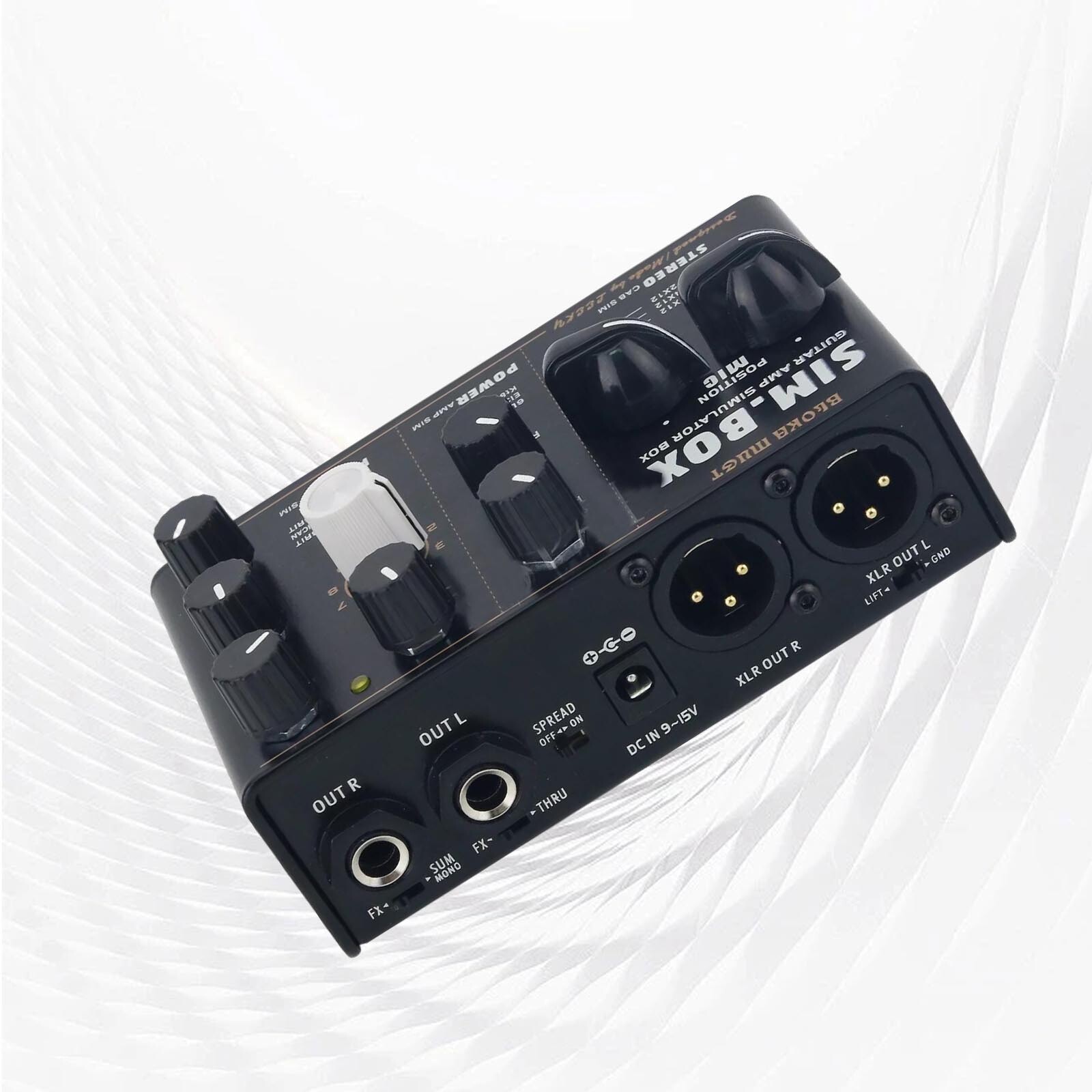 Black SIM BOX Electric Guitar Amp Simulator Box Cabinet Simulator Effect Pedal