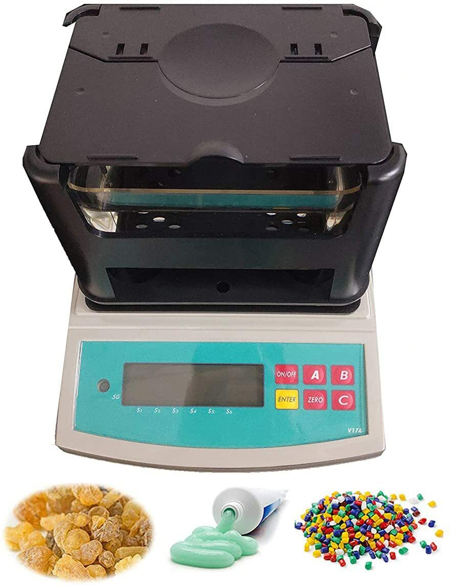 Solid Density Meter Gauge Tester Plastic Rubber Densitometer RS232 Interface