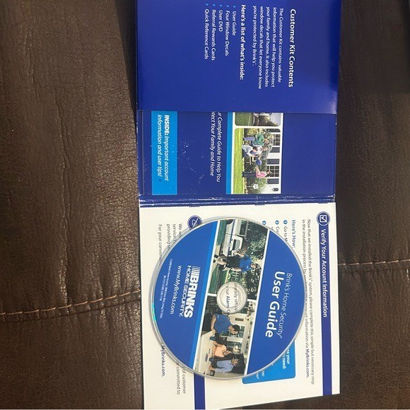 Brinks Home Security Customer Kit User Guide DVD Window Decals