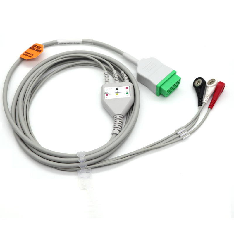GE Datex Ohmeda ECG EKG Cable 11 Pin 3 Leads fit for Responder 3000