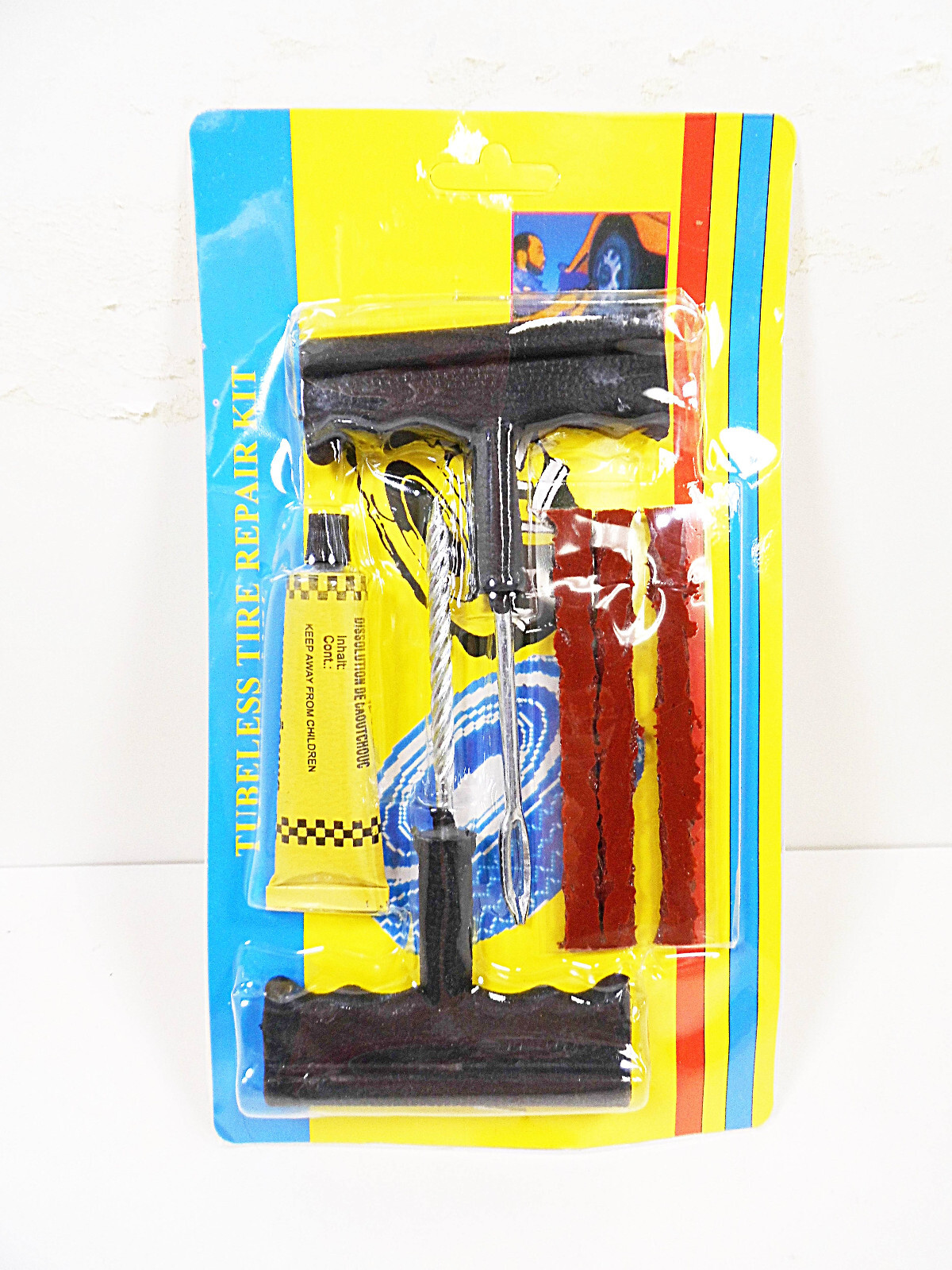 Tire Repair Kit 6 Pc Plug Tubeless Tires Plugs Kits Car Truck Patch Puncture