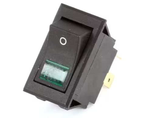 Fits Hatco 1503 Switch, Rocker, Dpst, 250V, 10A, Green Light for HDW-3, HDW-1