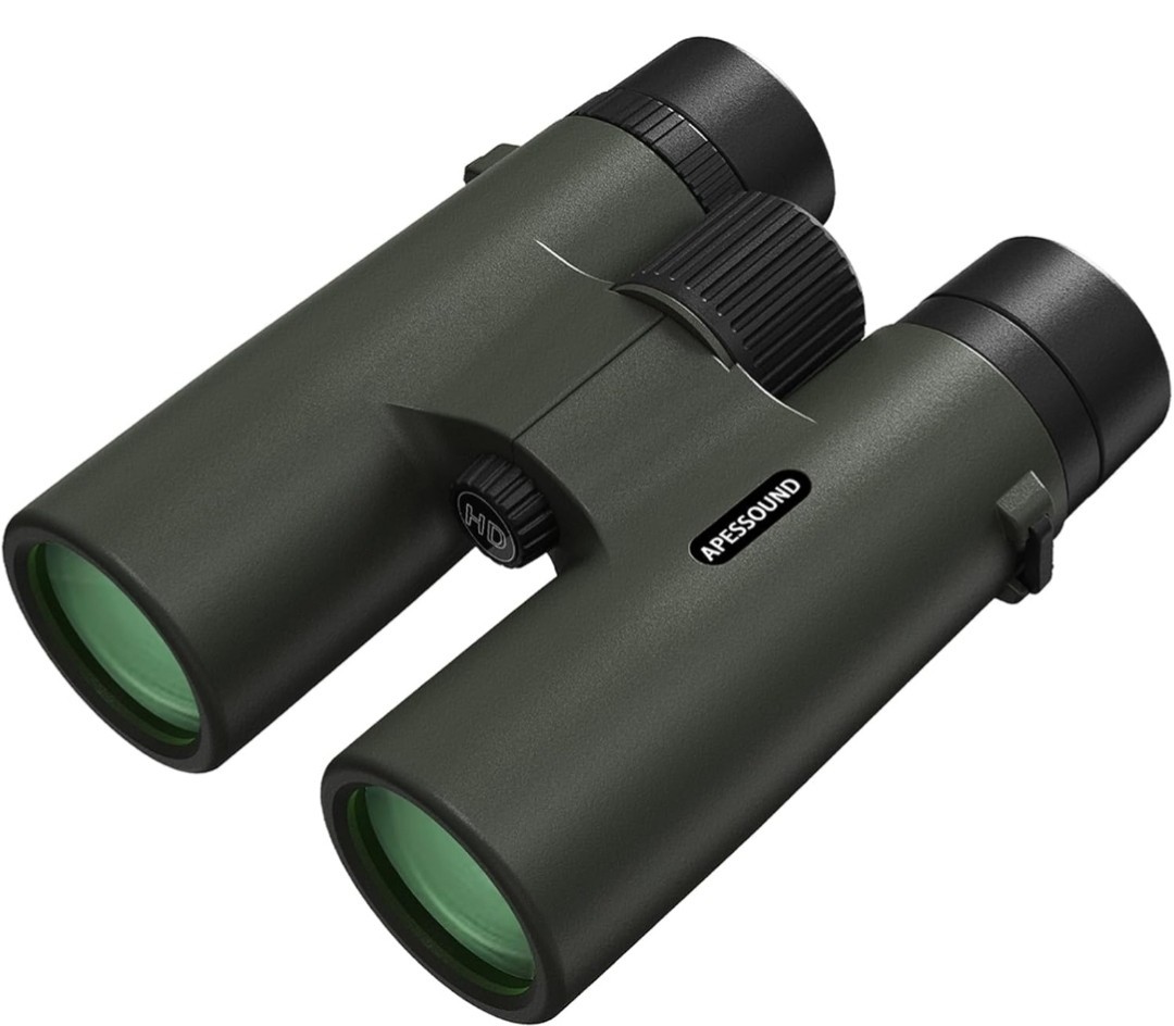 Apessound 10x42 Binoculars for Adults, Hunting & Bird Watching - HD Optics (H)