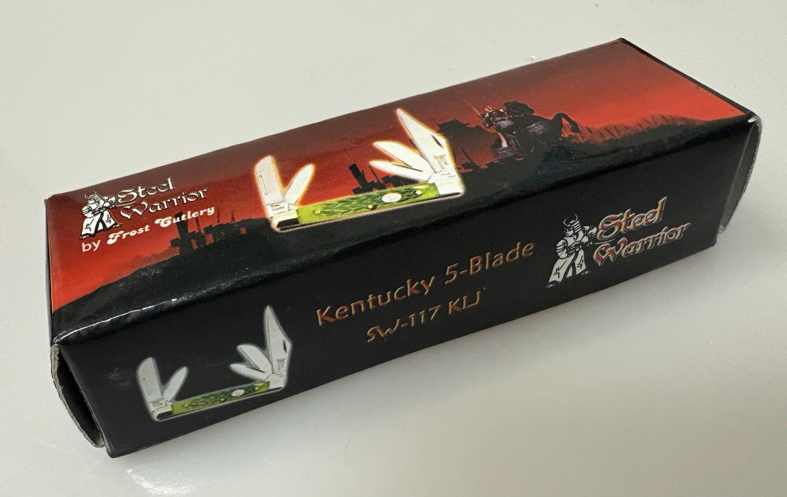 Steel Warrior Kentucky 5 Blade 3.5” SW-117 Frost Cutlery Lime Green BRAND NEW