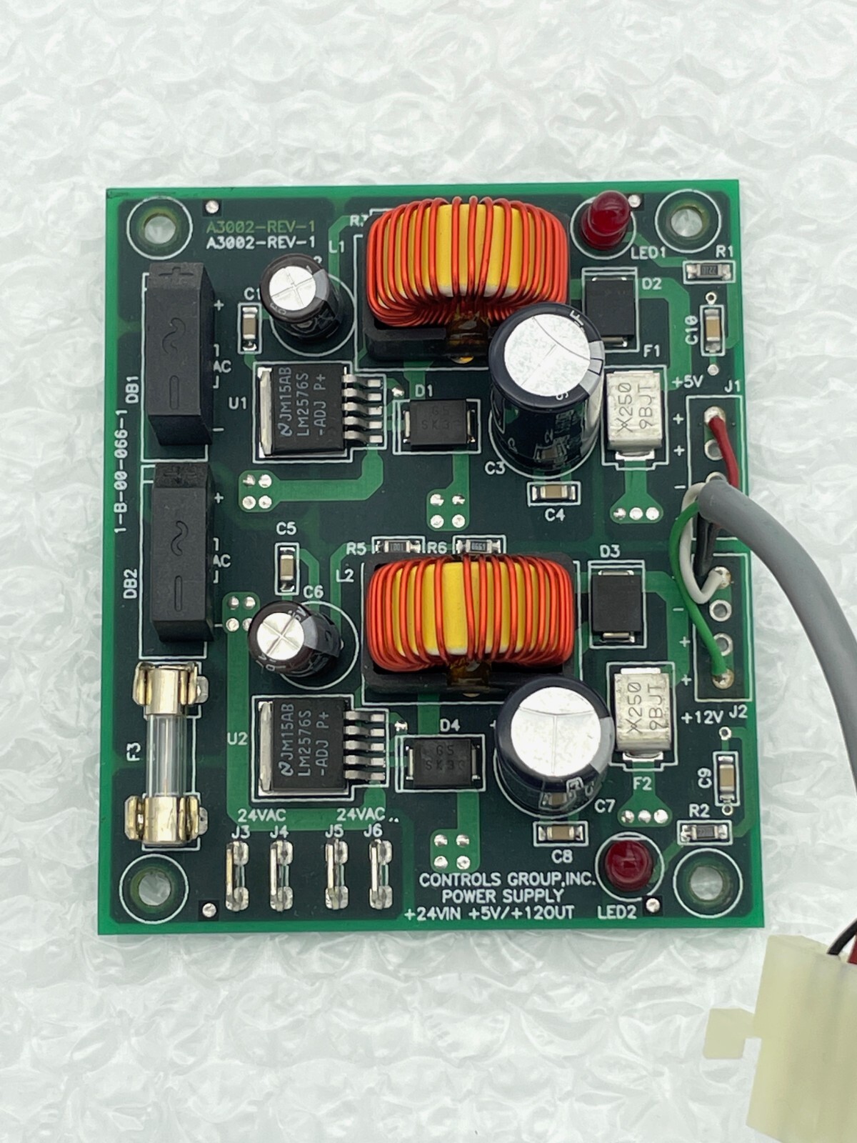 Controls Group Inc. A3002-REV-1 Power Supply Circuit Board CGI Registration