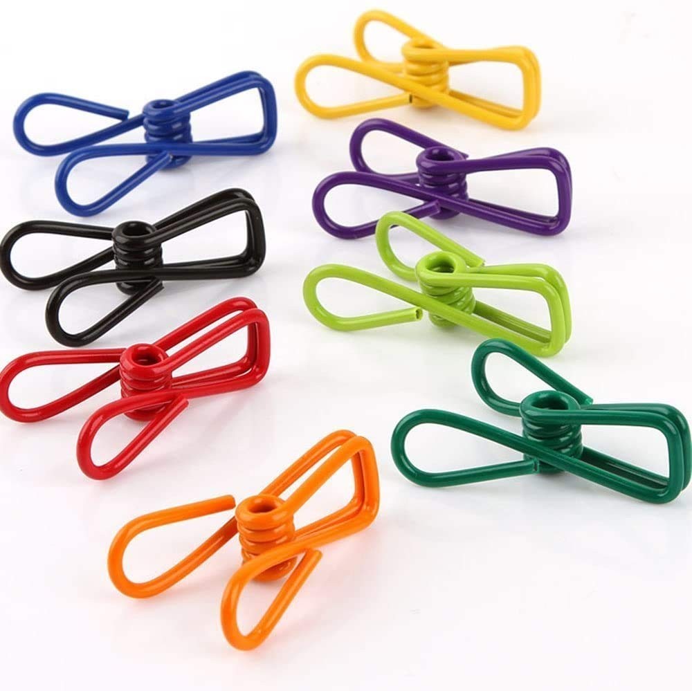 30 Pcs 2 Inch 10 Different Random Colors Chip Clips, PVC Coating High Elastic...