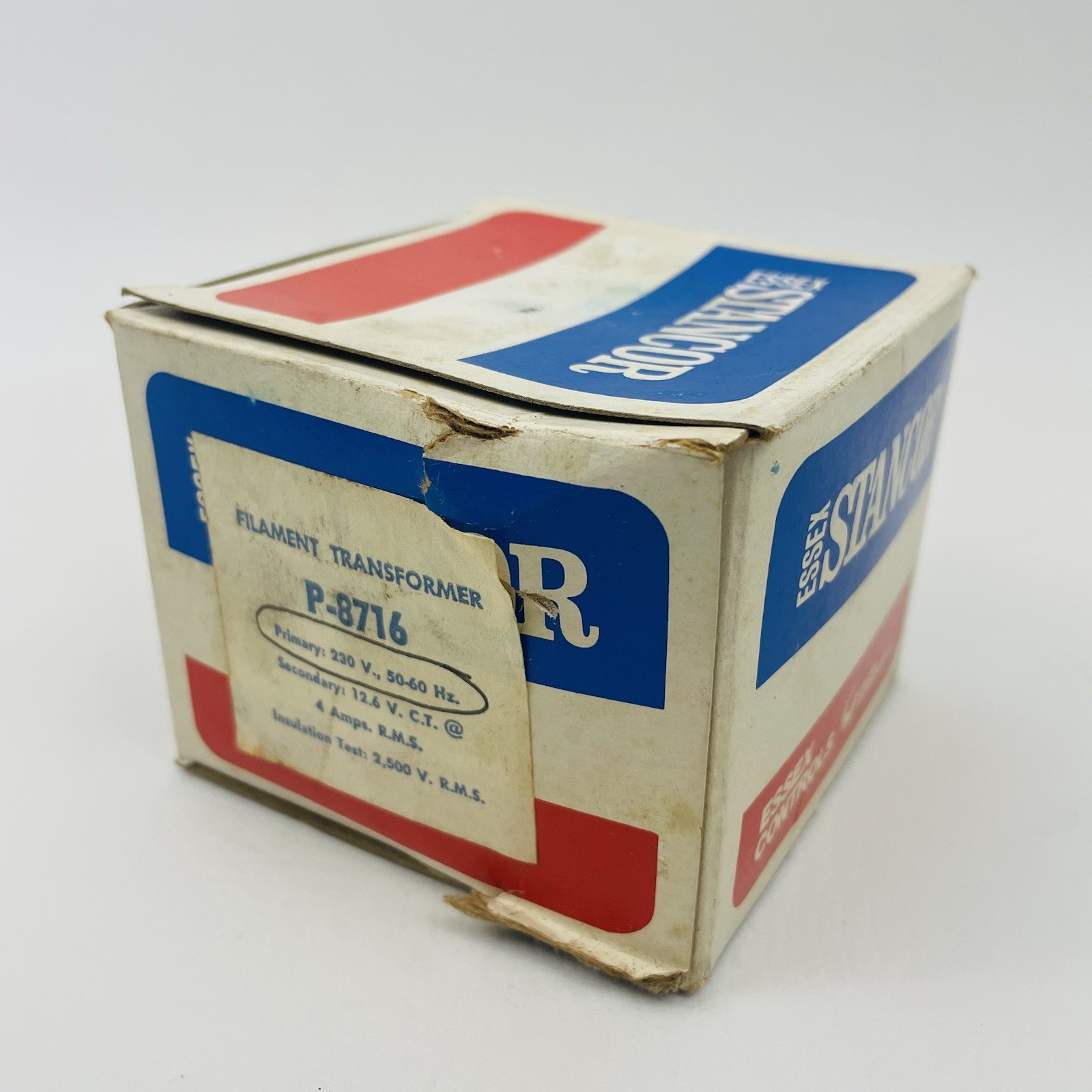 NOS Stancor P-8716 Filament Transformer - Primary 230V - Secondary 12.6V @ 4Amps
