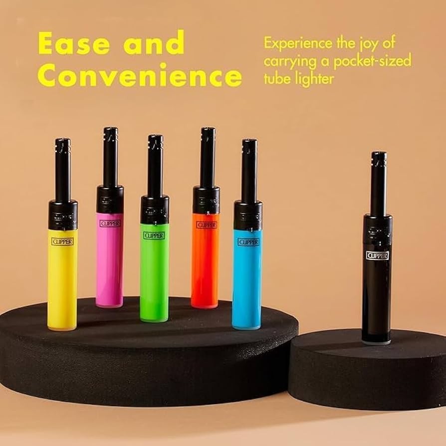 Clipper x Zig-Zag Safe Clipper Mini Tube Refillable Lighters – White Colors