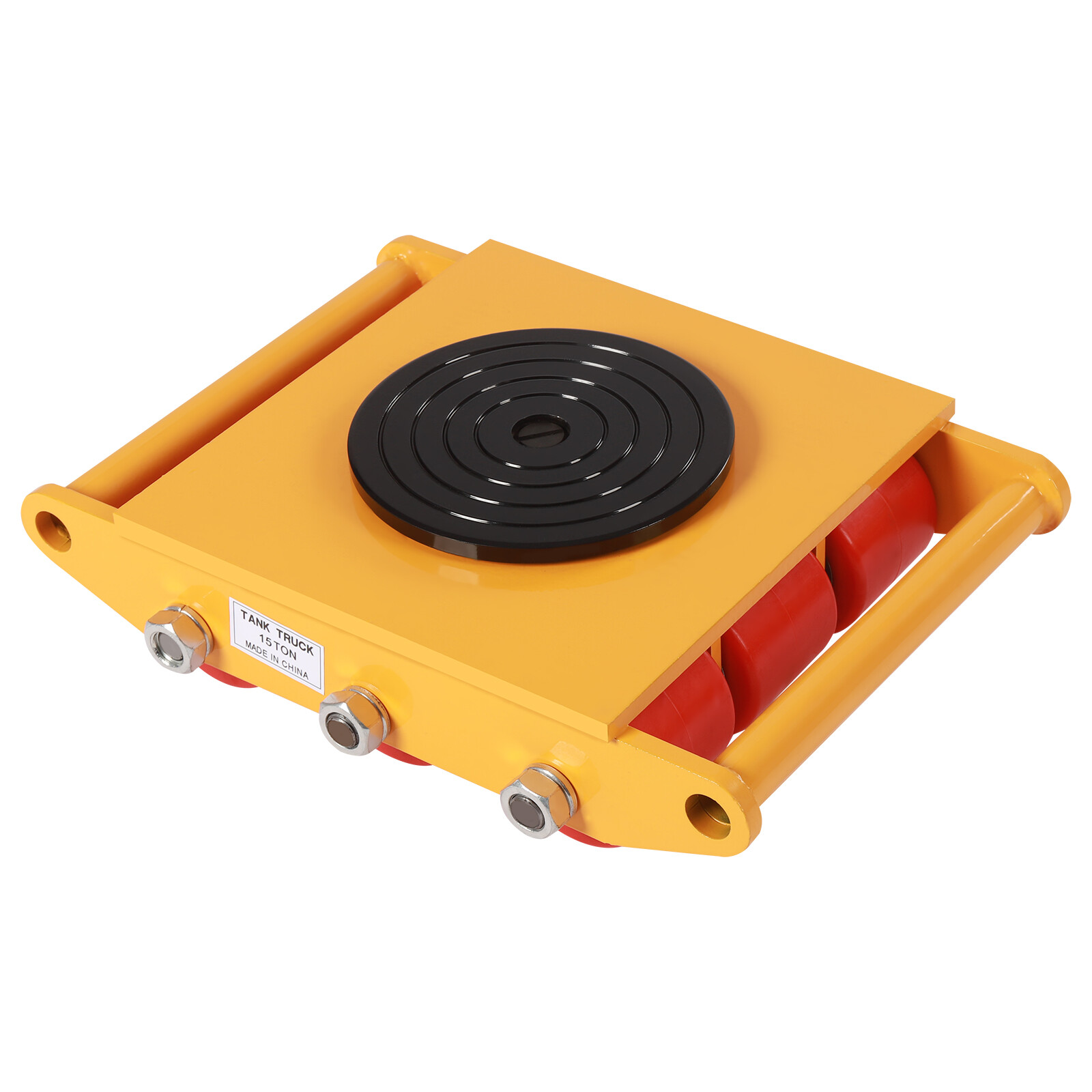 15T Dolly Skate Machine 9 Rollers Machinery Movers Cap 360° Rotation with Handle