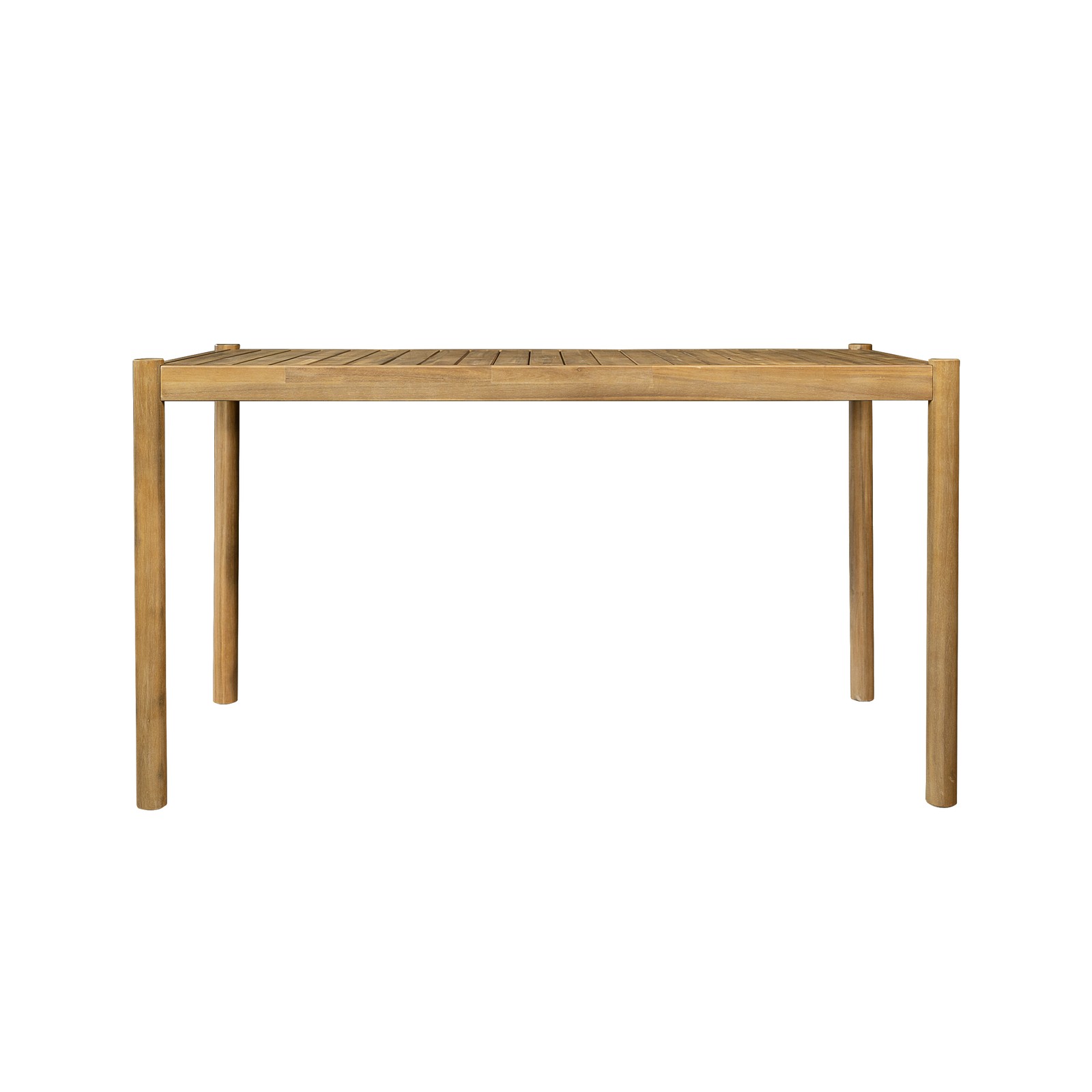 54.75x27.75" Rectangular Patio Dining Table Acacia Wood Outdoor Table Backyard