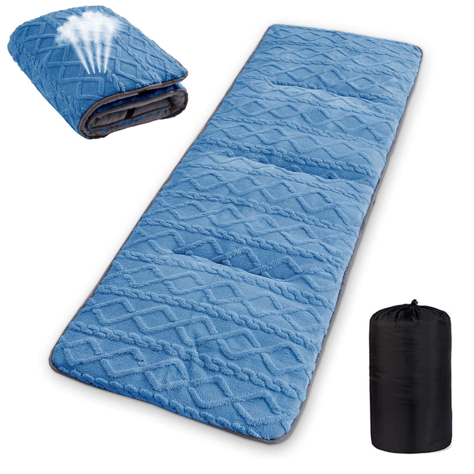 Folding Camping Cot Pad - Portable & Comfortable Outdoor Sleeping Mat with El...