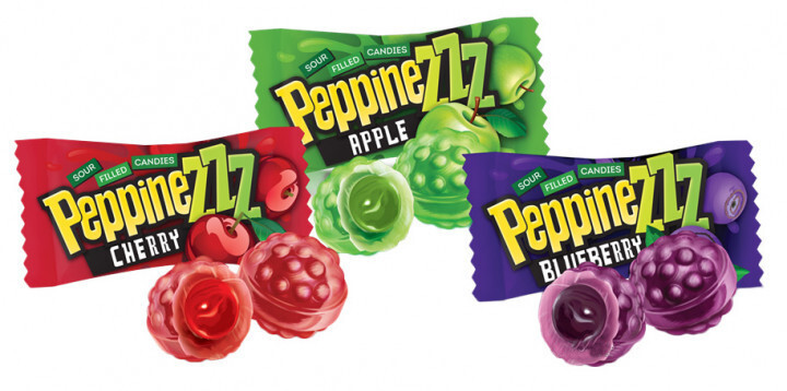 Ukrainian Sweets ROSHEN Caramel Hard Candies "Peppinezzz" Sour Filled 200g 7 oz